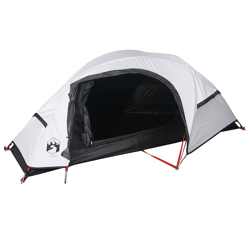 Tenda de campismo cúpula p/ 1 pessoa opaca impermeável branco