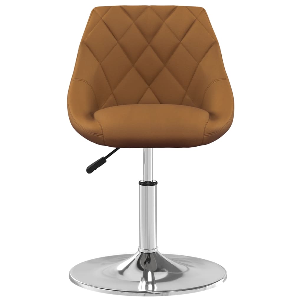 Cadeiras de jantar giratórias 4 pcs veludo castanho