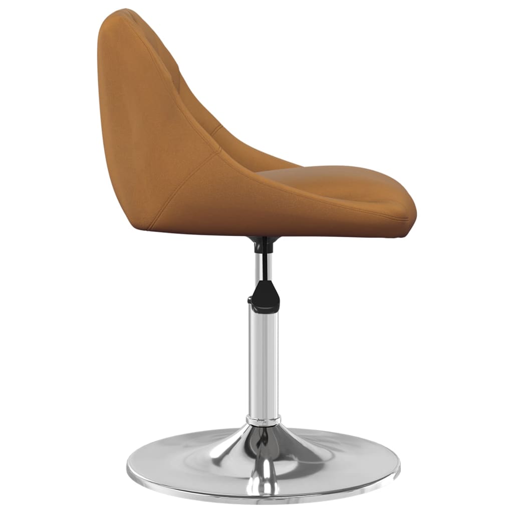 Cadeiras de jantar giratórias 4 pcs veludo castanho