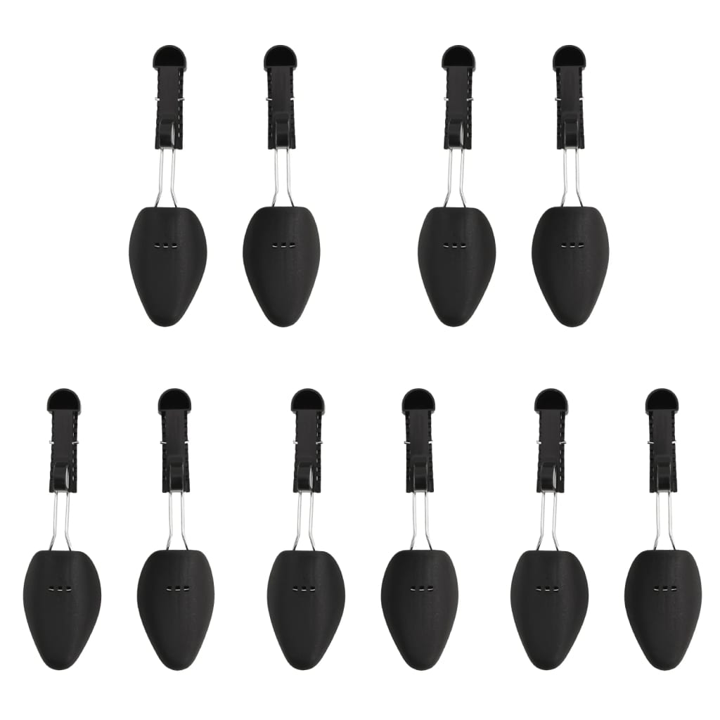 Tensores de calçado 5 pares eu 35-38 plástico preto