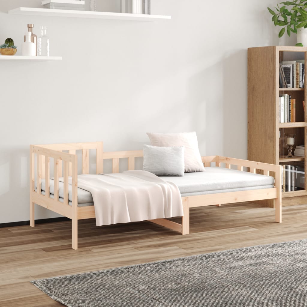 Sofá-cama sem colchão 80x200 cm madeira de pinho maciça