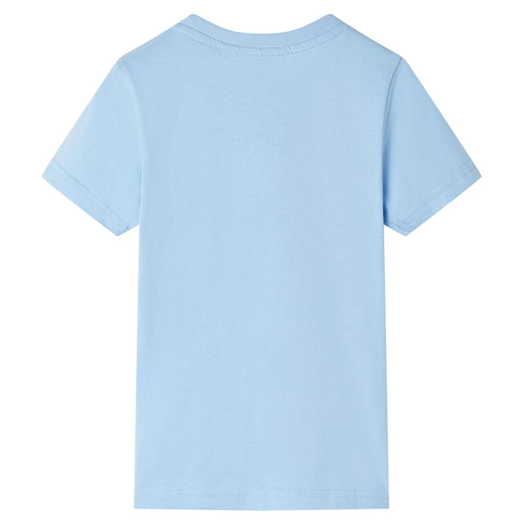 T-shirt de manga curta para criança azul-claro 104