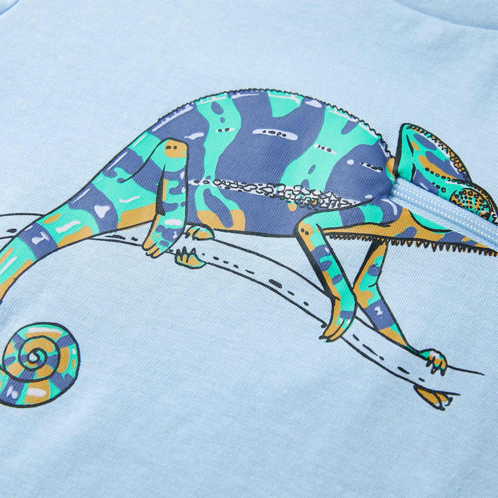 T-shirt de manga curta para criança azul-claro 104