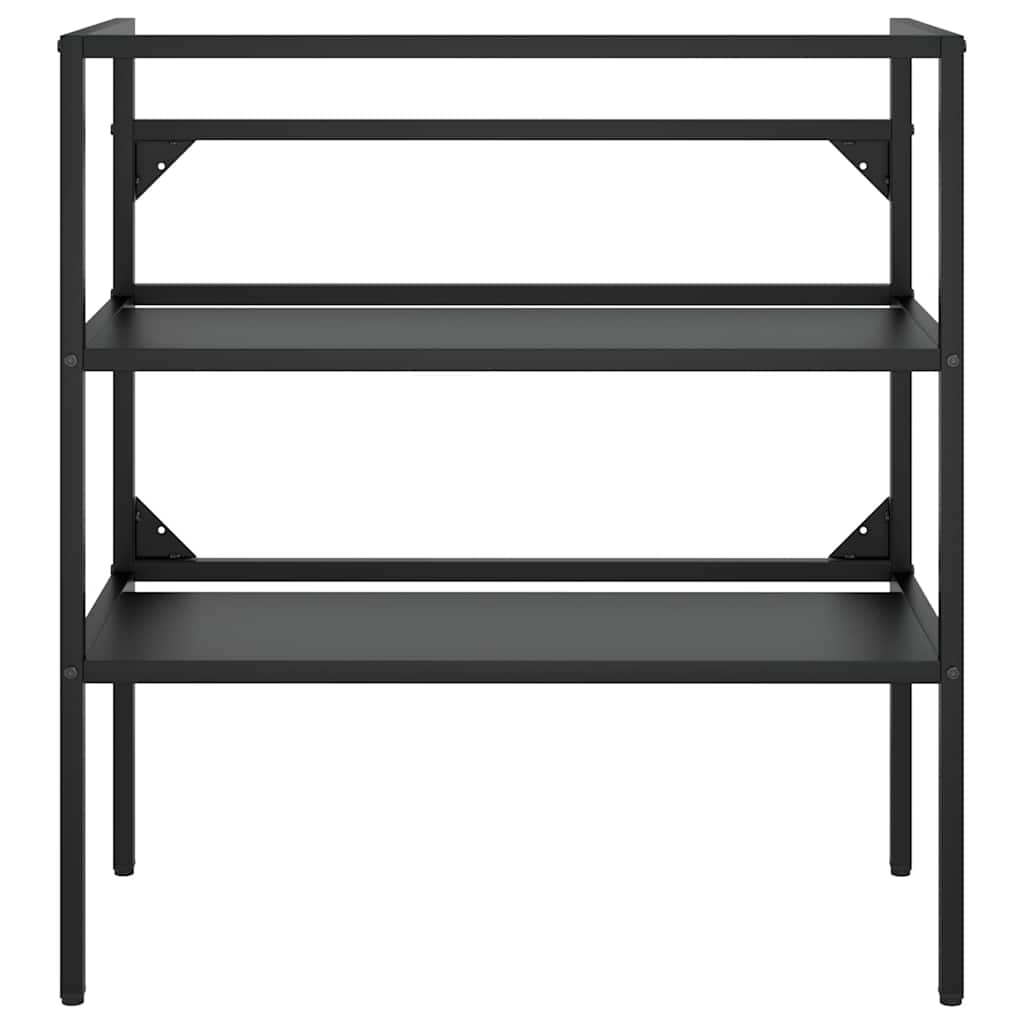 Estrutura p/ lavatório casa de banho ferro 79x38x83 cm preto