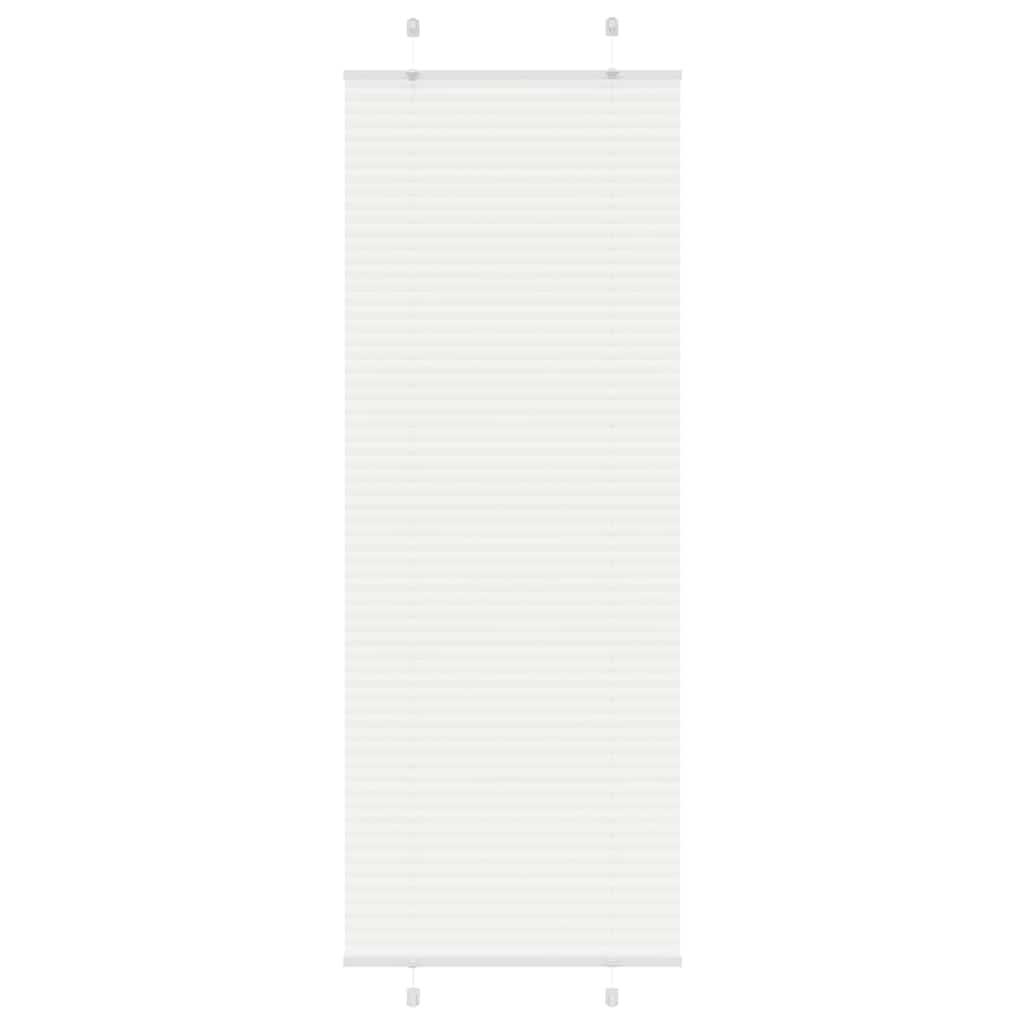 Branco plissada cega 80x200 cm largura tecido 79,4 cm poliéster