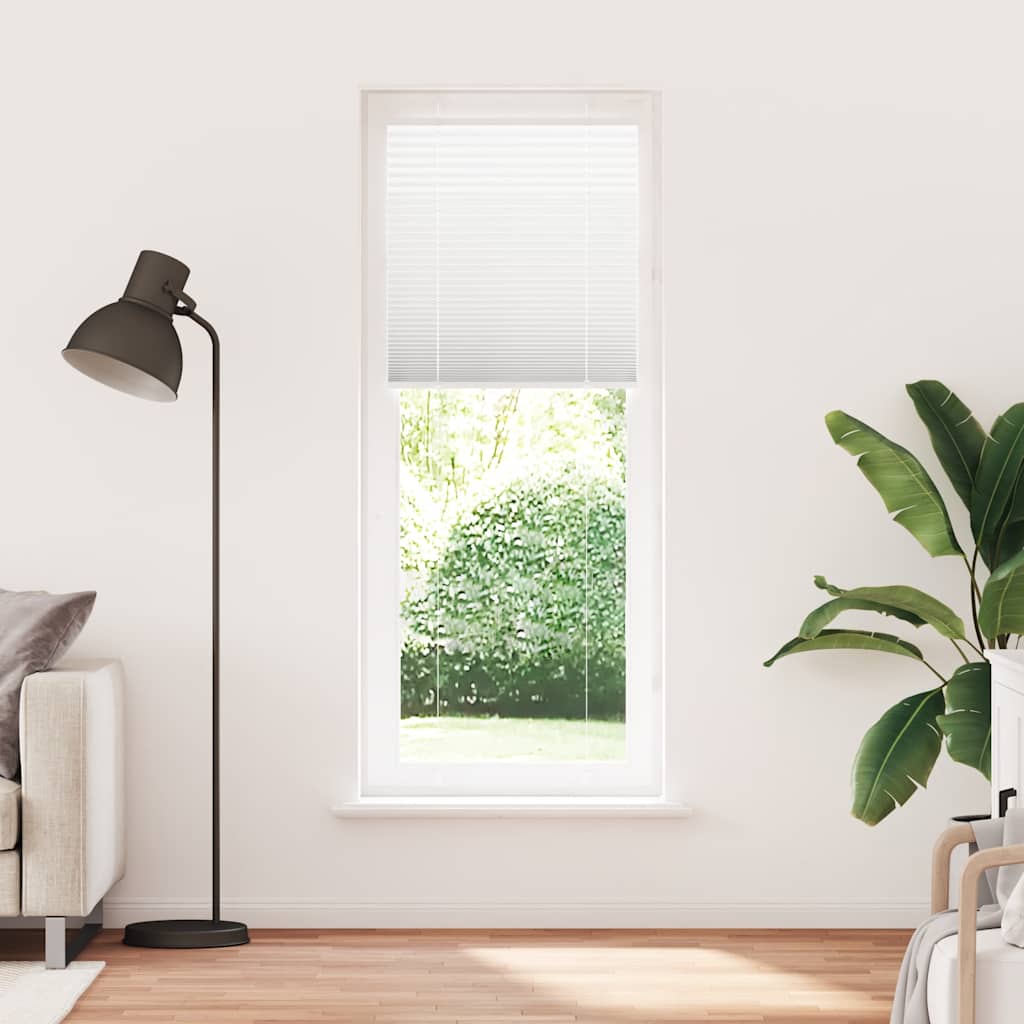 Branco plissada cega 80x200 cm largura tecido 79,4 cm poliéster