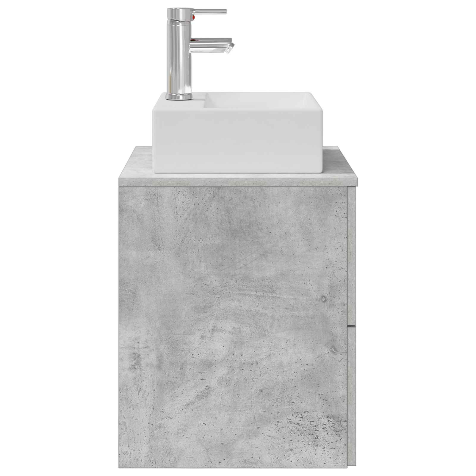 Vaidade com pia suspensa cinzento cimento 49,5 x 41 x 62,5 cm