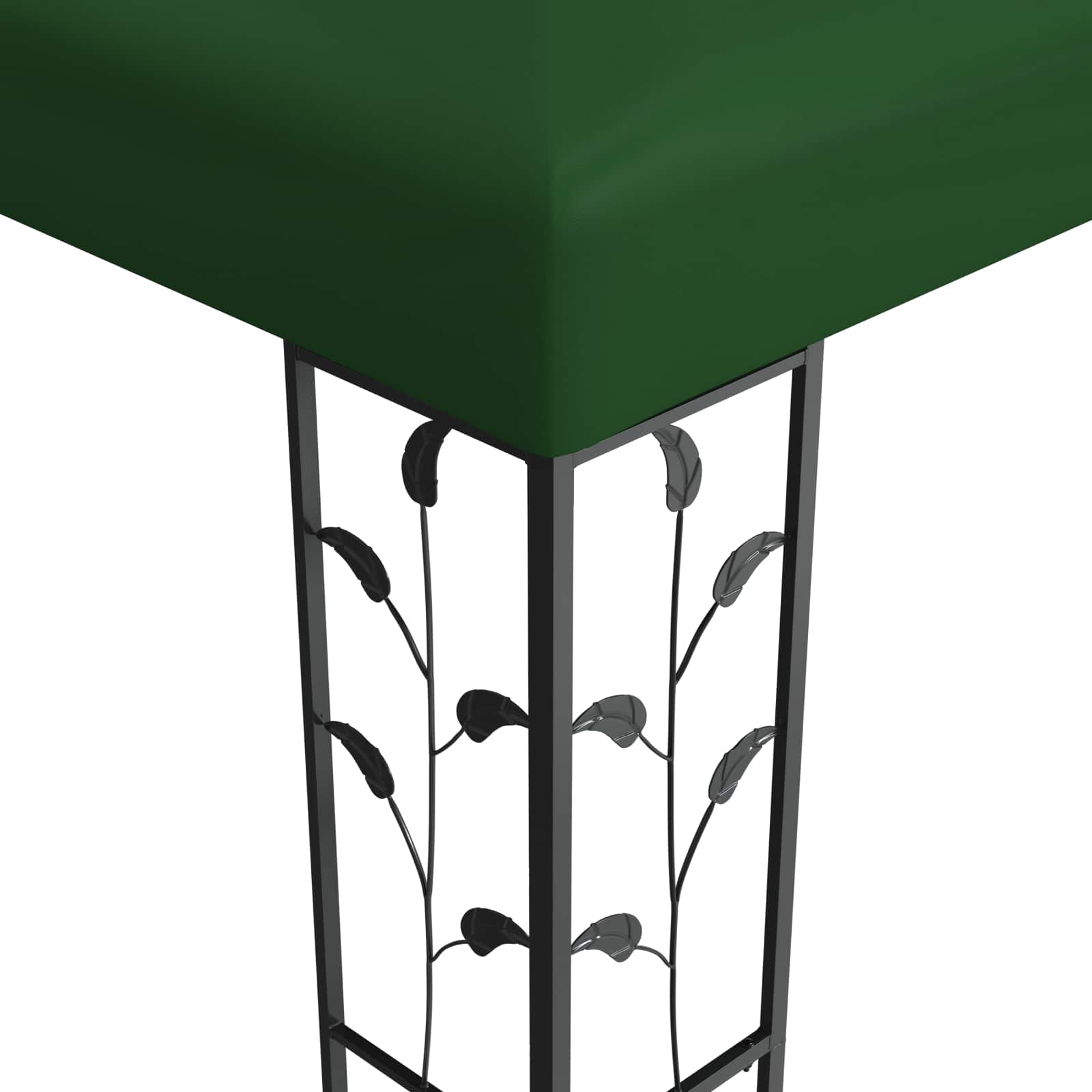 Gazebo 3 x 3 x 2,68 m verde poliéster e aço