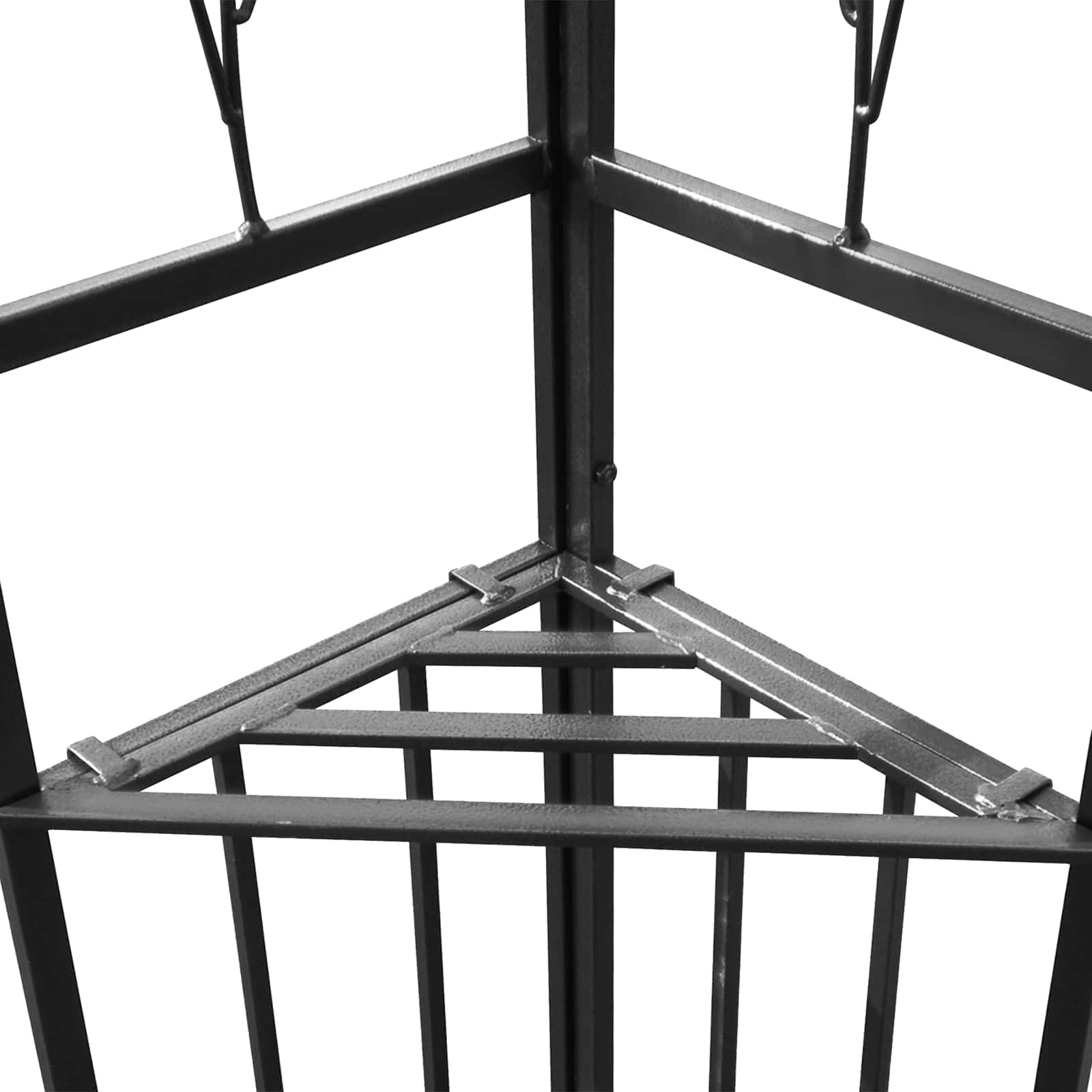 Gazebo 3 x 3 x 2,68 m verde poliéster e aço