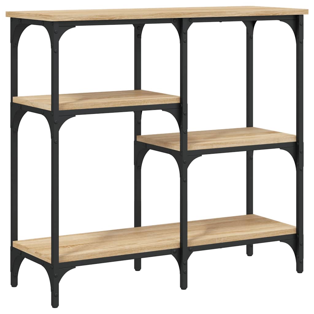 Mesa de console carvalho sonoma 80x29x75 cm madeira projetada