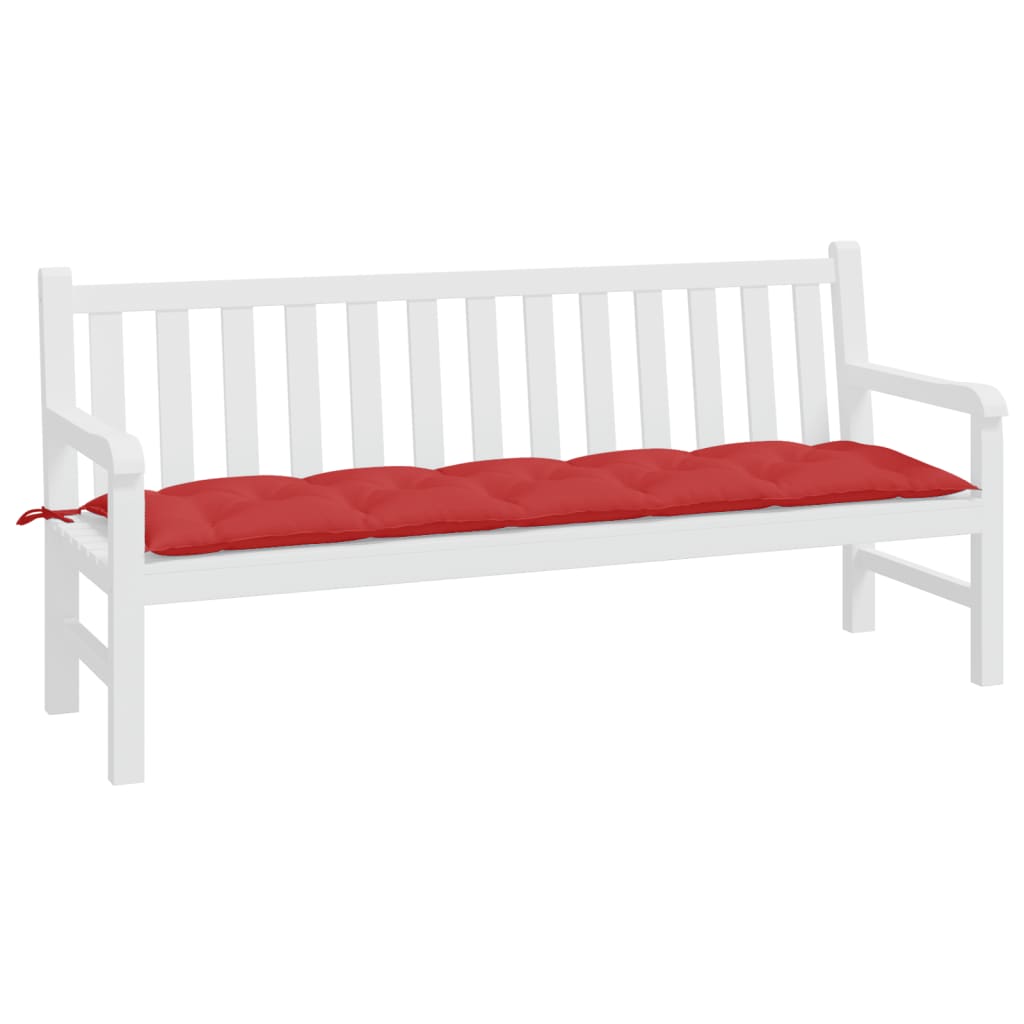 Almofadão p/ banco de jardim 180x50x7cm tecido oxford vermelho