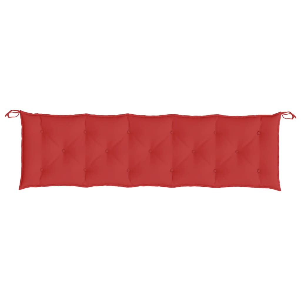 Almofadão p/ banco de jardim 180x50x7cm tecido oxford vermelho