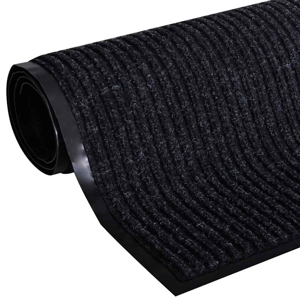 Tapete de porta preto 120 x 180 cm PVC