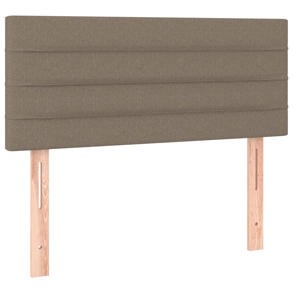 Cabeceira cama luzes LED tecido 90x5x78/88cm cinza-acastanhado