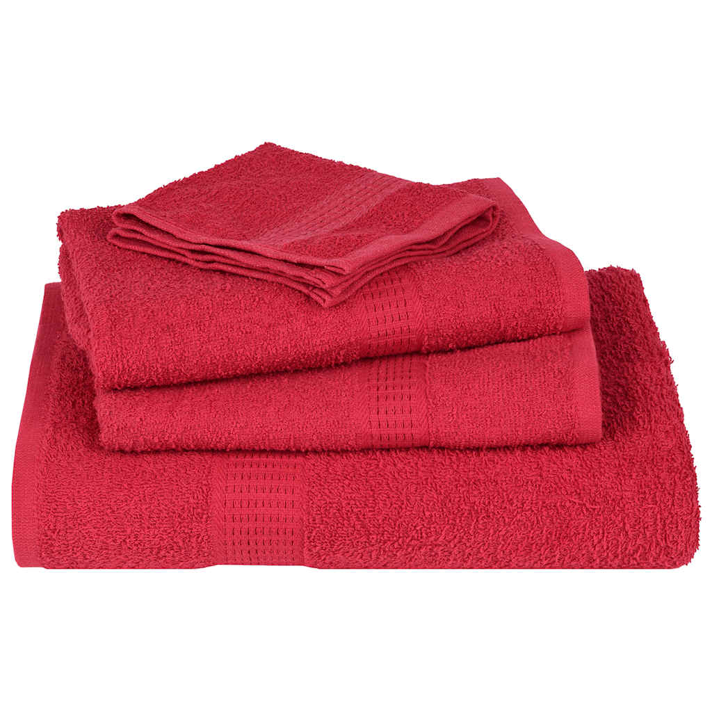 Toalhas de bidé frogn 4 pcs 30x50 cm 360 g/m² vermelho