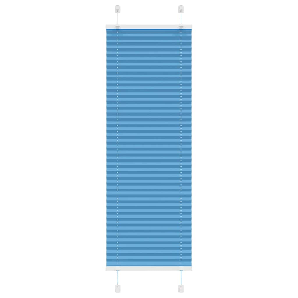 Plissado cego azul 45x150 cm largura do tecido 44,4cm poliéster