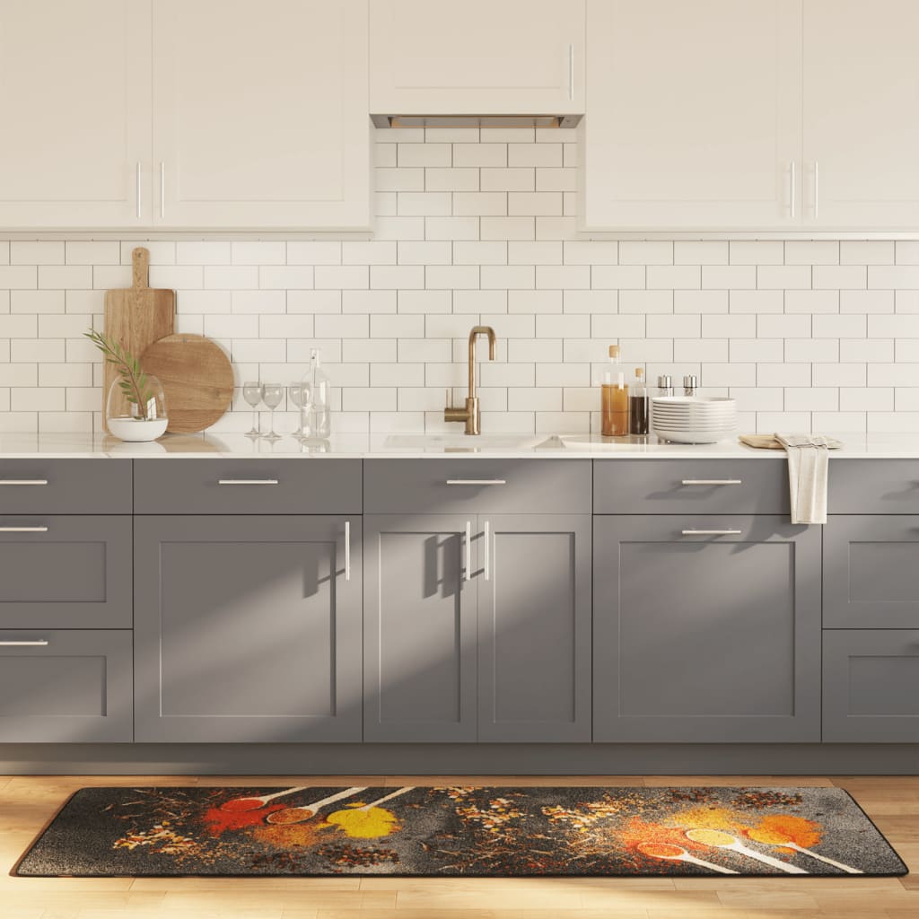 Tapete de cozinha lavável 60x180 cm multicor