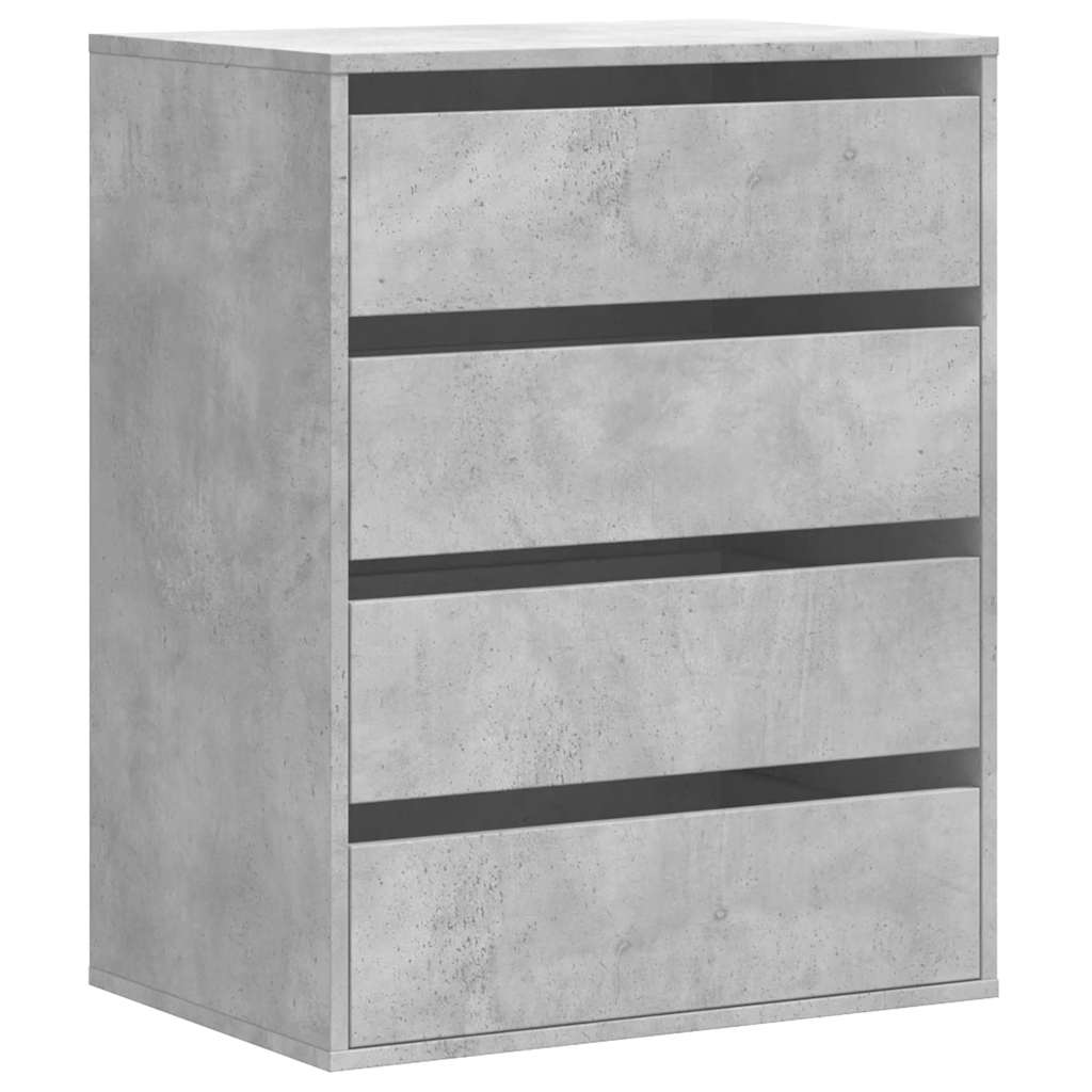 Cómoda 60x41x76 cm derivados de madeira cinzento cimento
