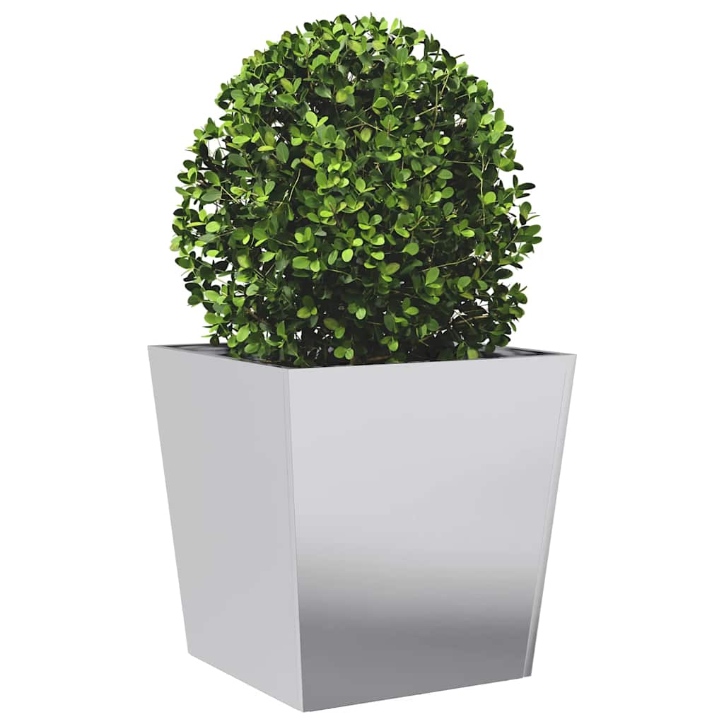 Vaso/floreira de jardim 50x50x50 cm aço galvanizado