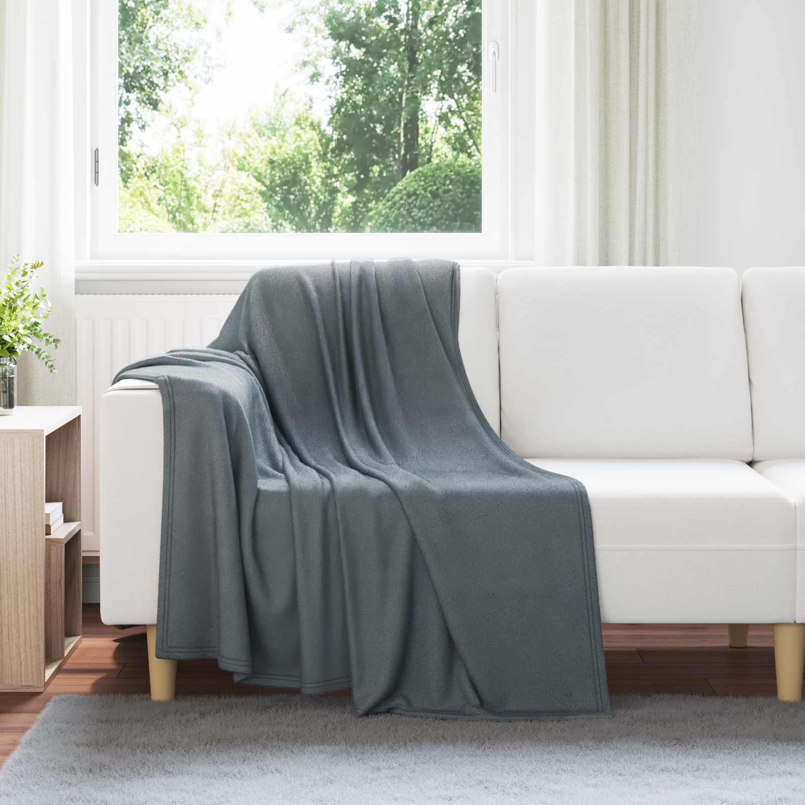Cobertores de sofá 24 unid. cinza escuro 170 x 130 cm 7.81 lã