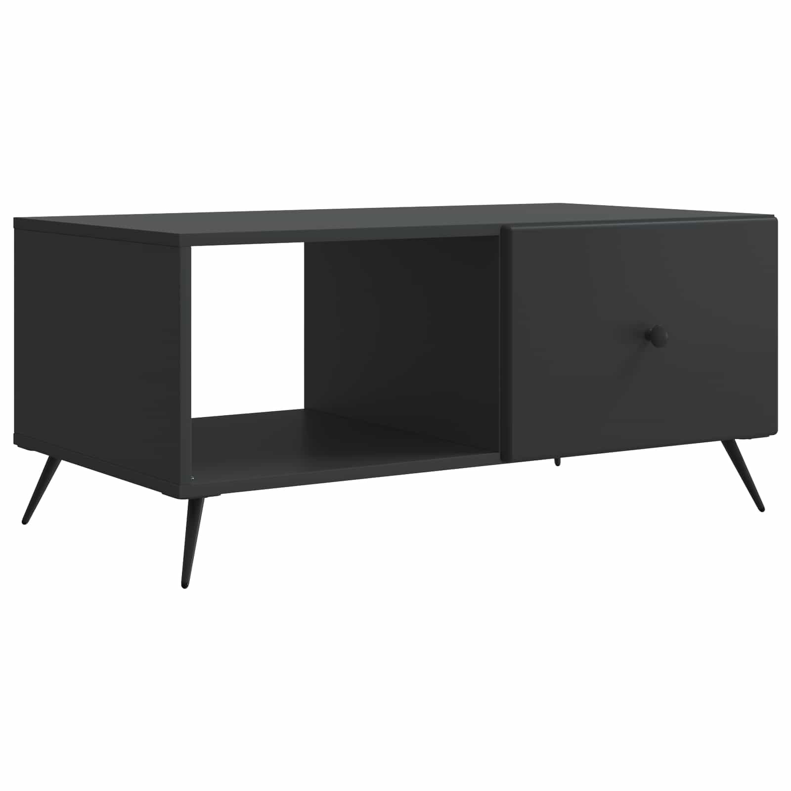 Mesa de centro preto 90 x 50 x 40 cm derivados de madeira