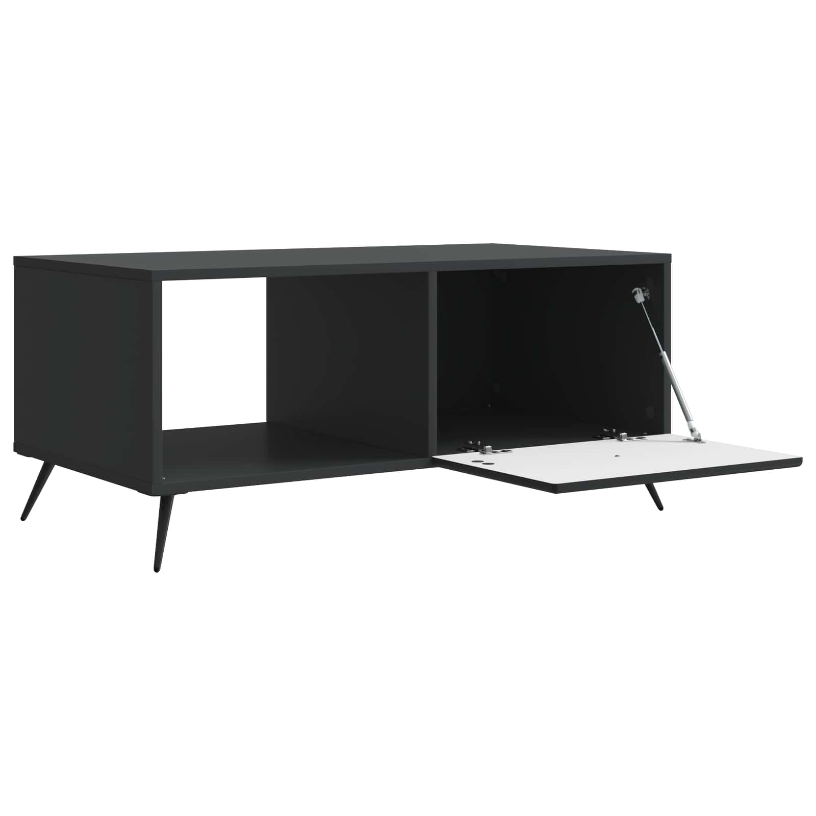 Mesa de centro preto 90 x 50 x 40 cm derivados de madeira