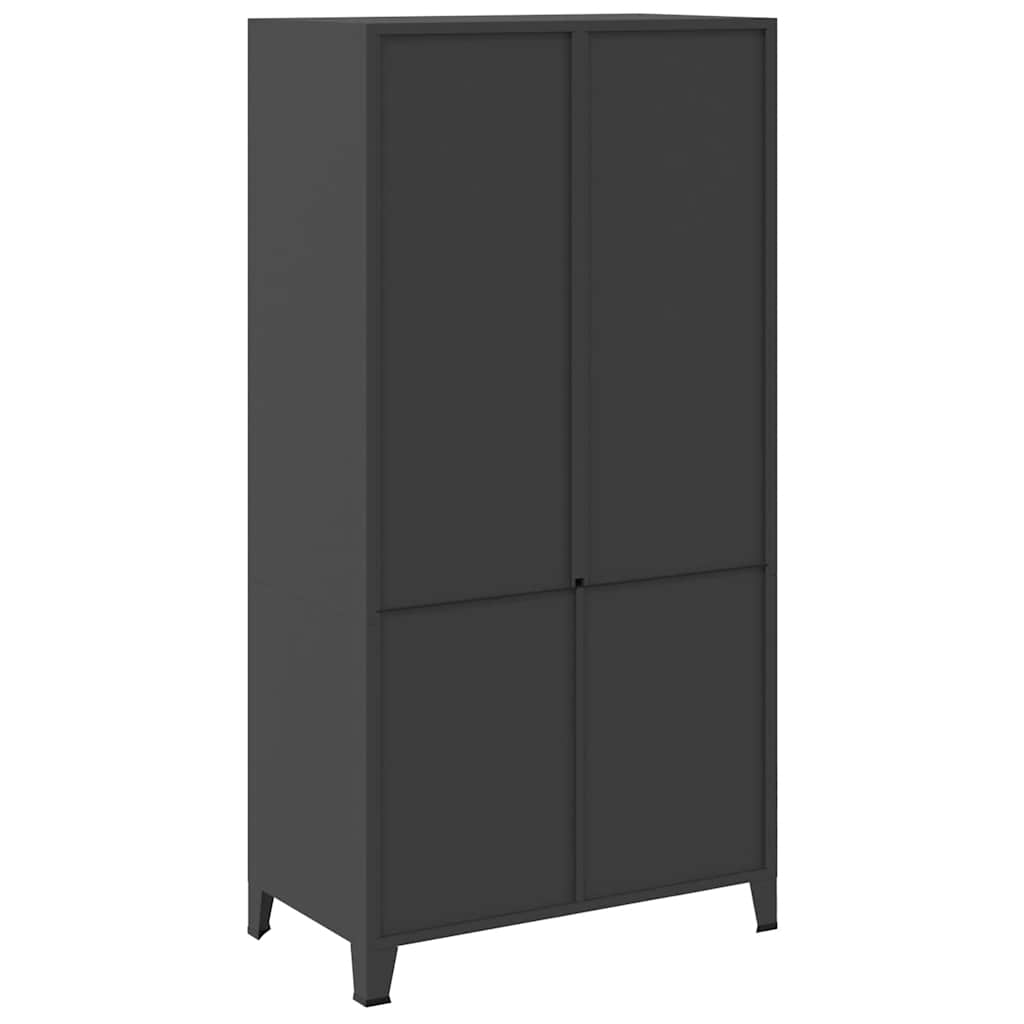 Roupeiro industrial 90x50x180 cm metal preto