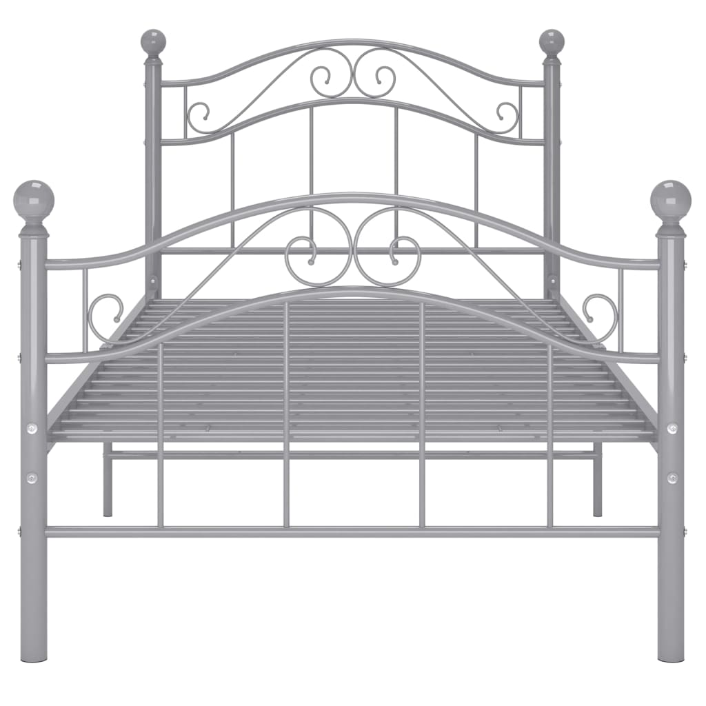 Estrutura de cama 90x200 cm metal cinzento