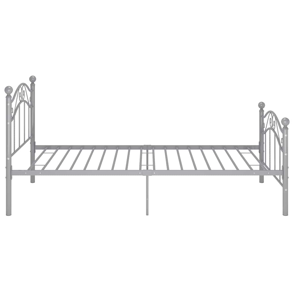 Estrutura de cama 90x200 cm metal cinzento