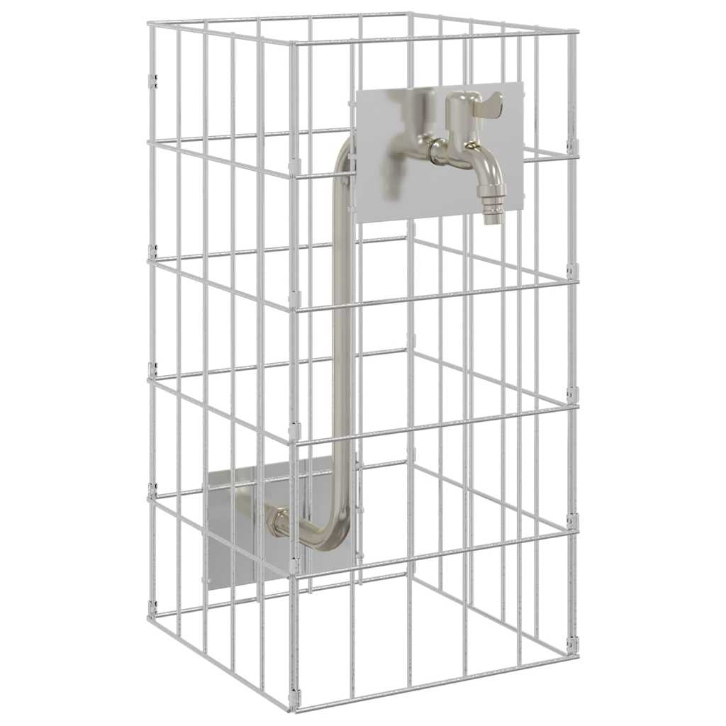 Torneira gabion 4 unid. prateado 25 x 25 x 50 cm