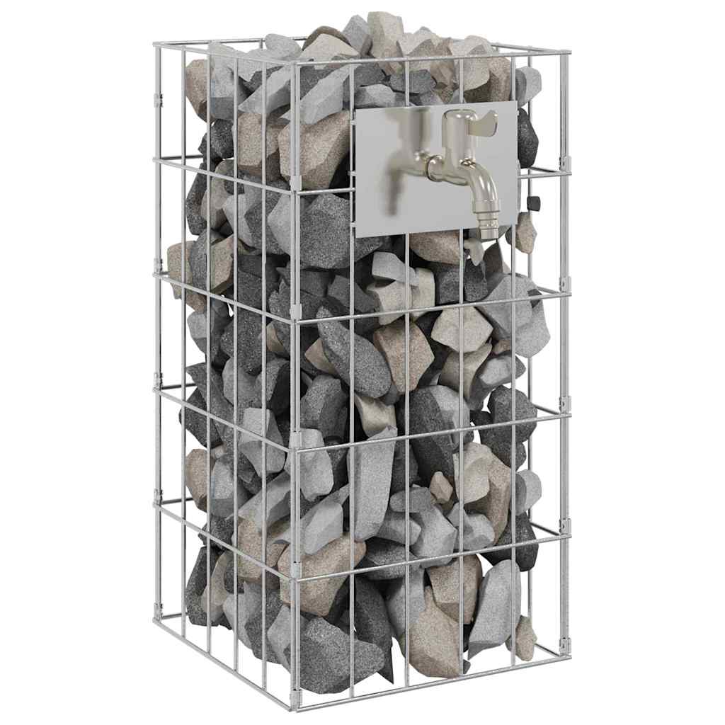 Torneira gabion 4 unid. prateado 25 x 25 x 50 cm