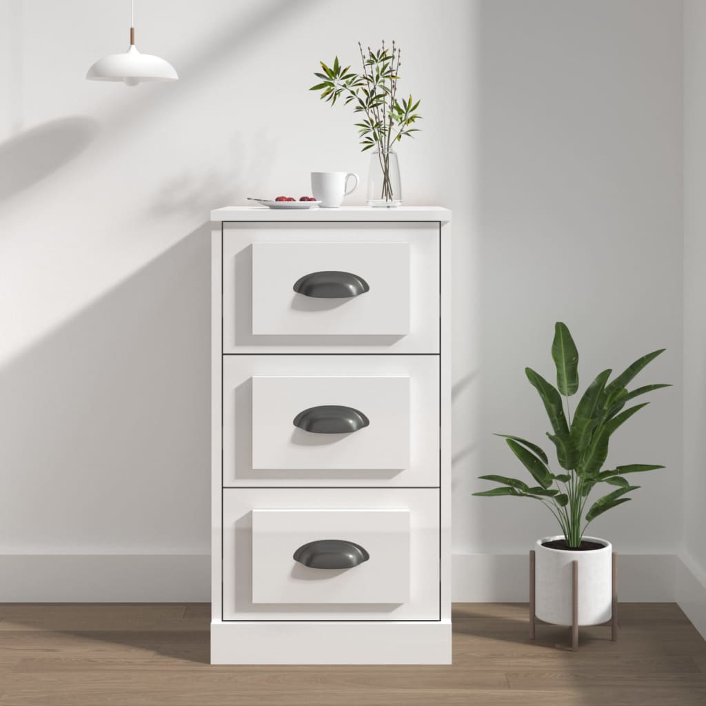 Aparador 36x35,5x67,5 cm derivados de madeira branco brilhante