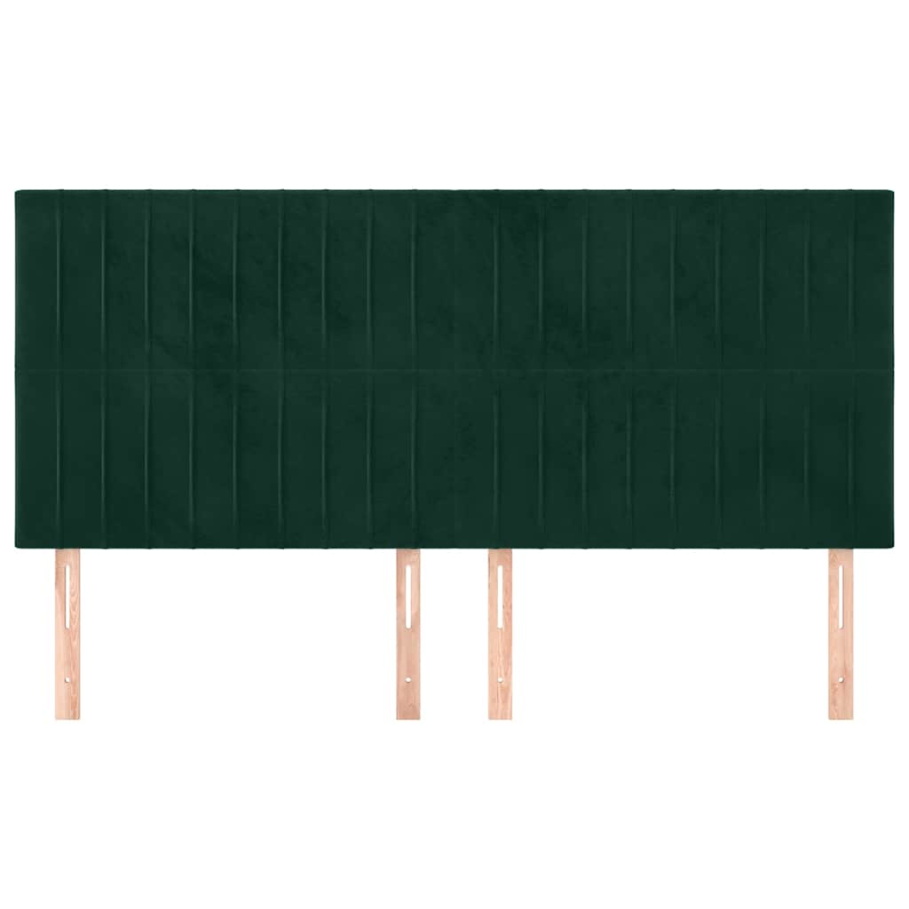 Cabeceira verde escuro 180x5x118/128 cm veludo