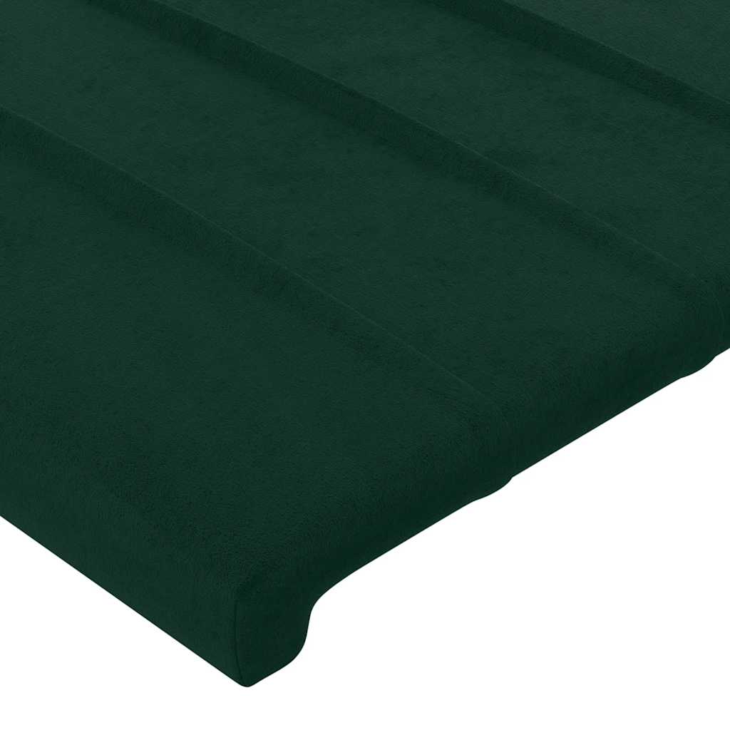 Cabeceira verde escuro 180x5x118/128 cm veludo