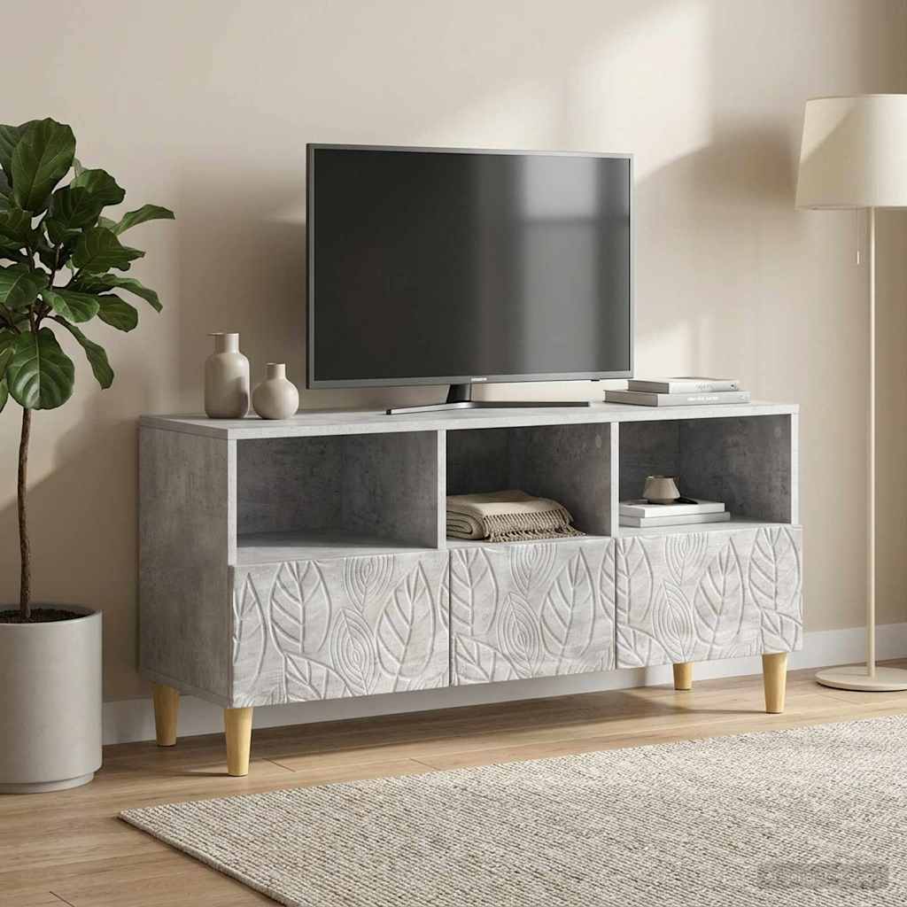 Gabinete para TV 102 x 34,5 x 50 cm cinzento cimento