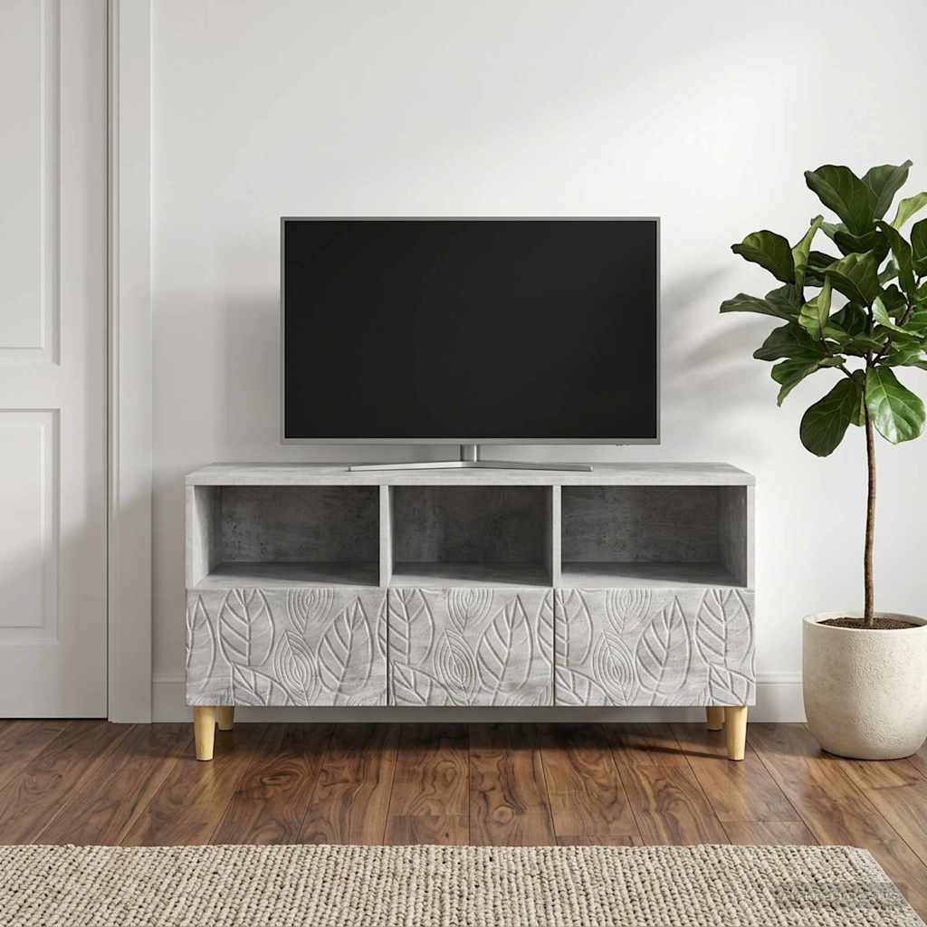 Gabinete para TV 102 x 34,5 x 50 cm cinzento cimento