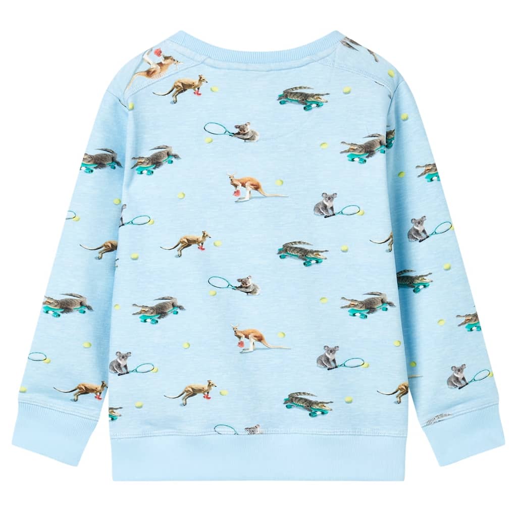 Sweatshirt para criança azul-claro mesclado 128