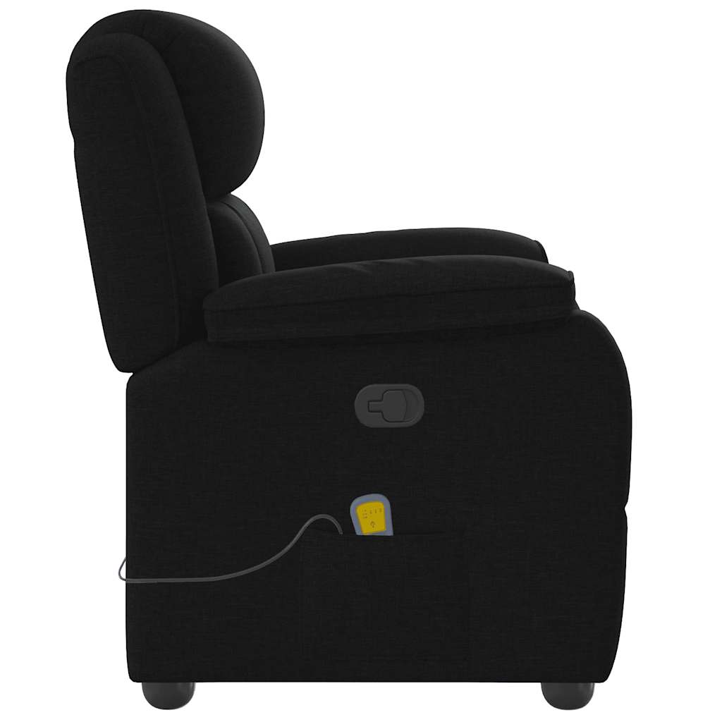 Poltrona de massagens reclinável tecido preto