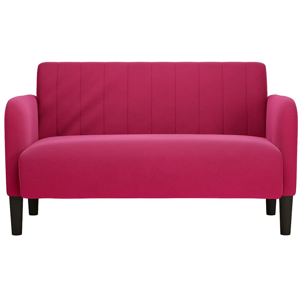 Sofá-luvas 109 cm veludo vermelho tinto
