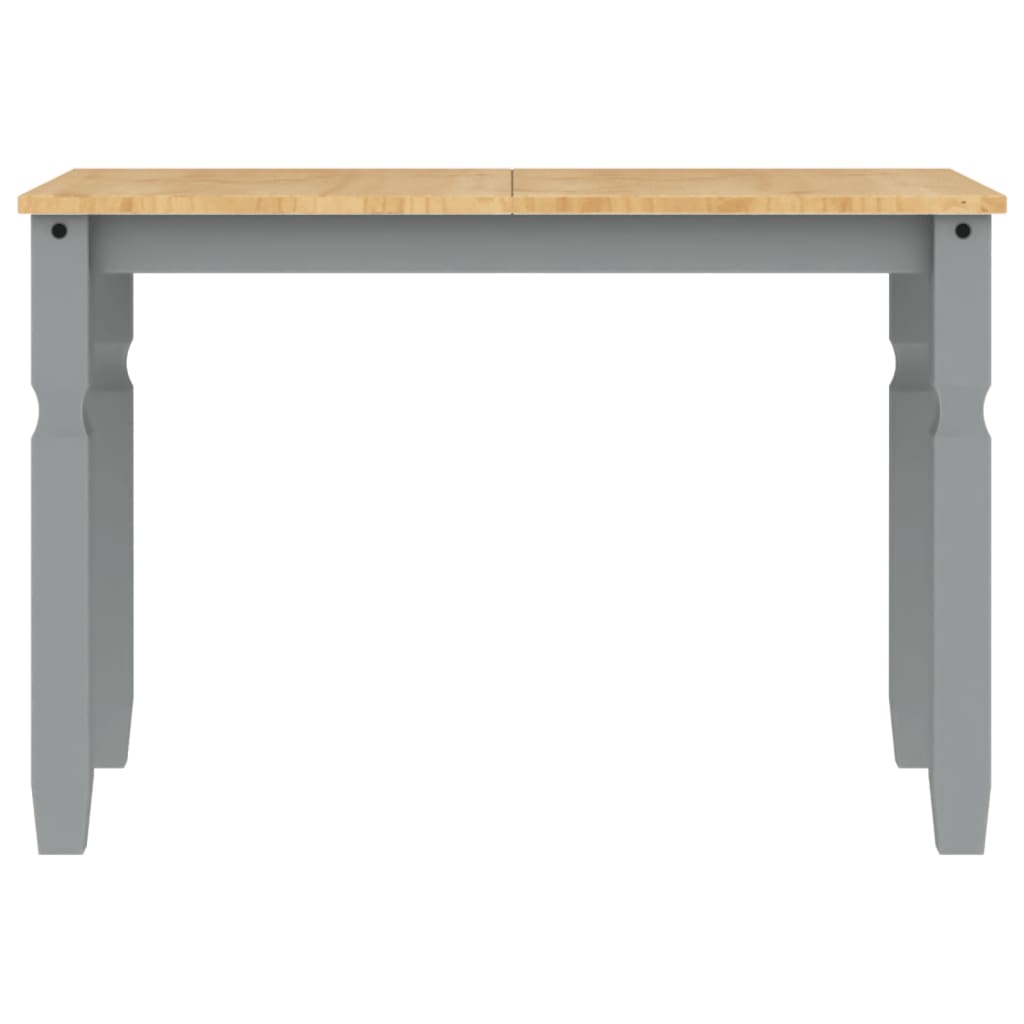 Mesa de jantar corona 112x60x75 cm madeira pinho maciça cinza