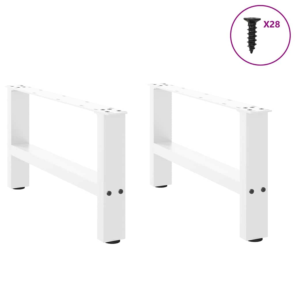 Pés para mesa de centro , brancos, 2 peças, 70x (30-31) cm, aço