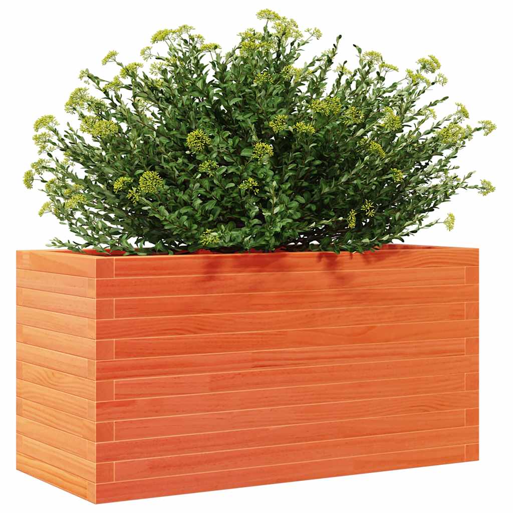 Vaso/floreira de jardim 90x40x45,5 cm pinho maciço castanho mel