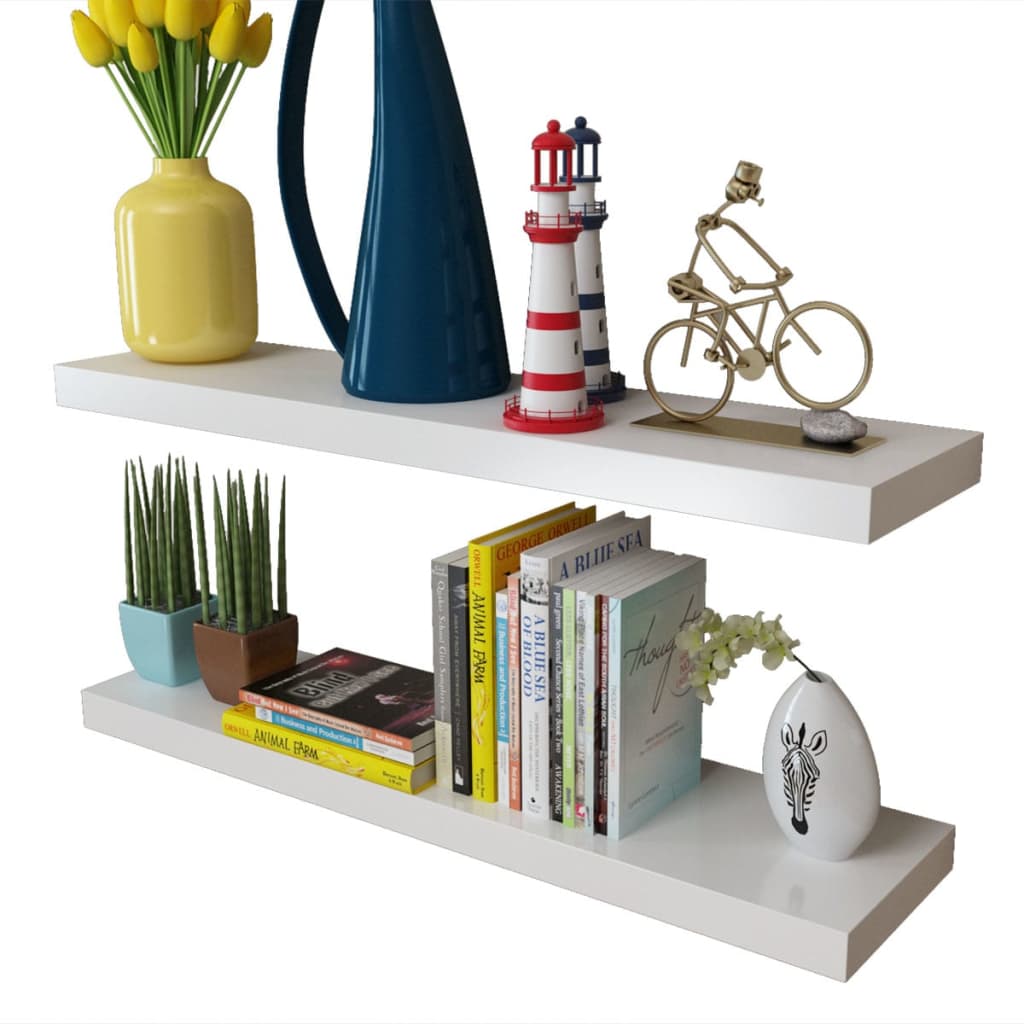 Prateleiras de parede para livros/dvd MDF branco