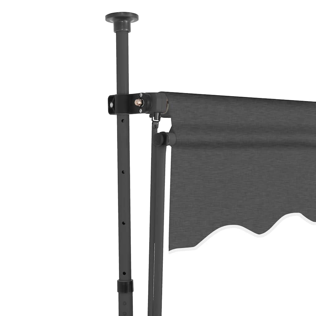 Toldo retrátil manual com LED 300 cm antracite