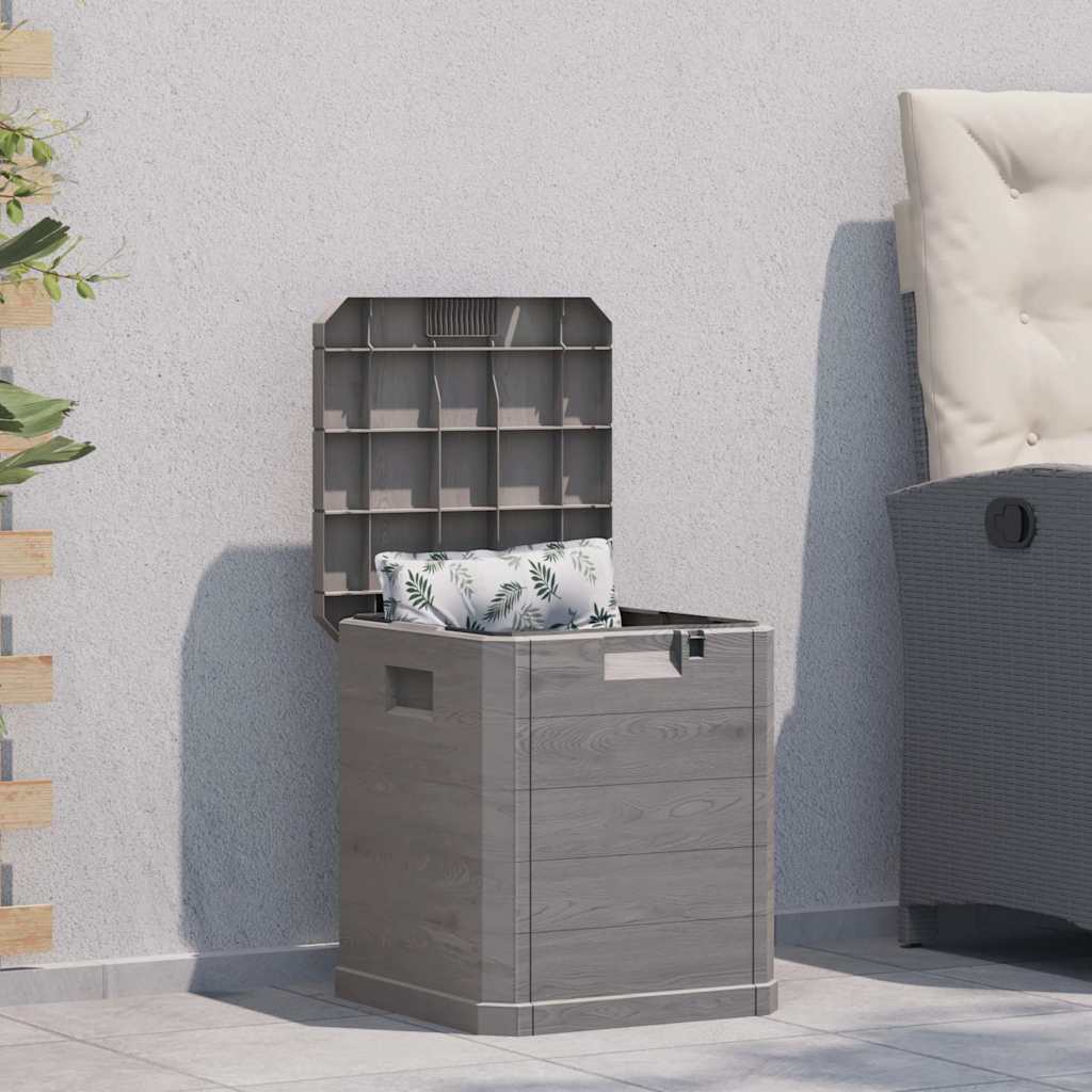 Caixa de arrumação para jardim 90 l castanho