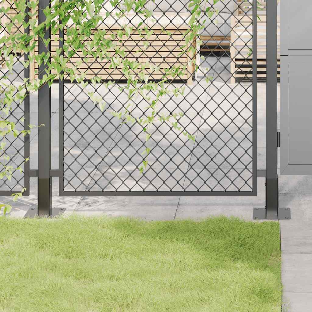 Bases de coluna quadradas 4 peças 51x51 mm aço revestido a pó