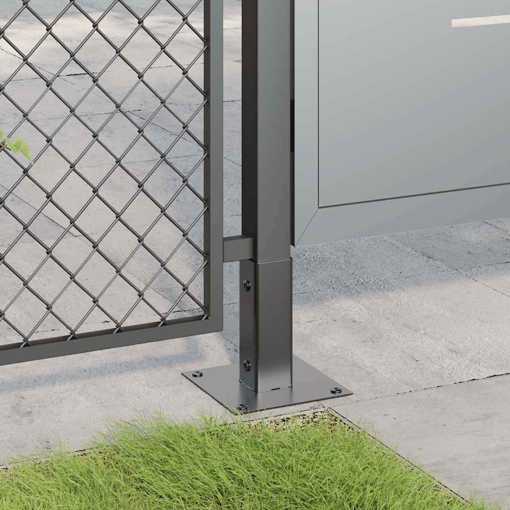 Bases de coluna quadradas 4 peças 51x51 mm aço revestido a pó