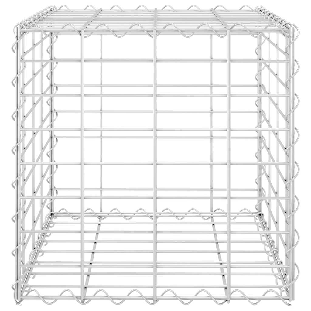Canteiro elevado/cubo gabião 40x40x40 cm cm fio de aço