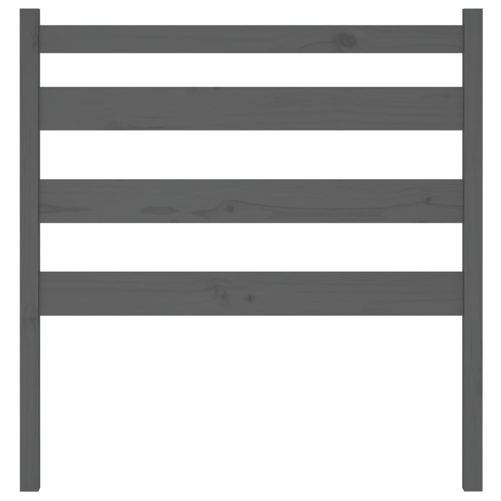 Cabeceira de cama 96x4x100 cm pinho maciço cinzento