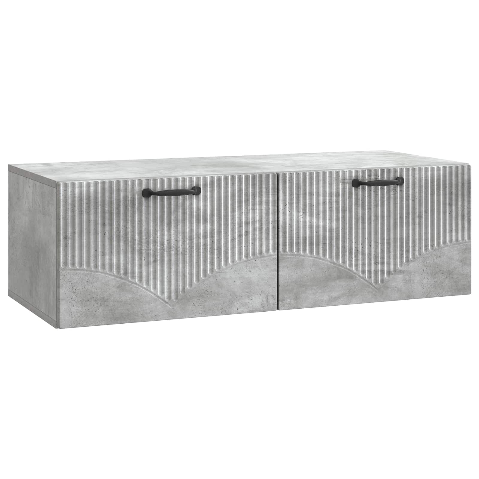 Gabinete de TV de parede cinzento cimento 98 x 41 x 30 cm